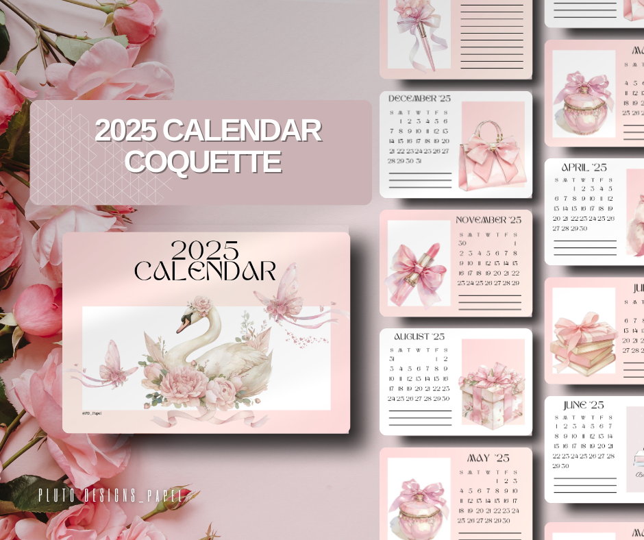 2025 FLASH CARD MINI CALENDAR DESK CALENDAR WITH STAND (FUR BABIES PET & COQUETTES