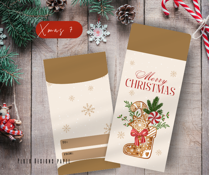 CHRISTMAS MONEY ENVELOPE ANGPAO GIFTS CARDS HOLIDAY XMAS NEW YEAR ELEGANT MINIMALIST | PERSONALIZED