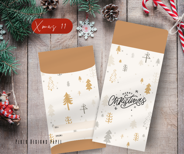 CHRISTMAS MONEY ENVELOPE ANGPAO GIFTS CARDS HOLIDAY XMAS NEW YEAR ELEGANT MINIMALIST | PERSONALIZED