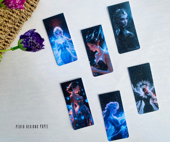 MAGNETIC BOOKMARK BLACK MYSTICAL ELSA FROZEN ] STATIONERY BOOKS