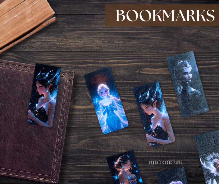 MAGNETIC BOOKMARK BLACK MYSTICAL ELSA FROZEN ] STATIONERY BOOKS