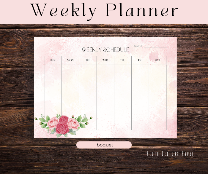 WEEKLY PLANNER MONTHLY CHECKLIST UNDATED PLANNER CALENDAR