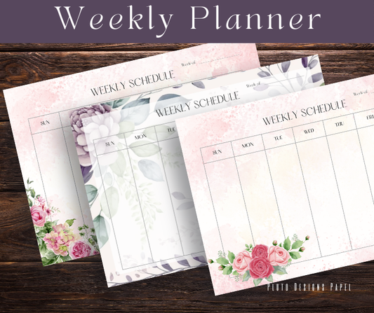 WEEKLY PLANNER MONTHLY CHECKLIST UNDATED PLANNER CALENDAR