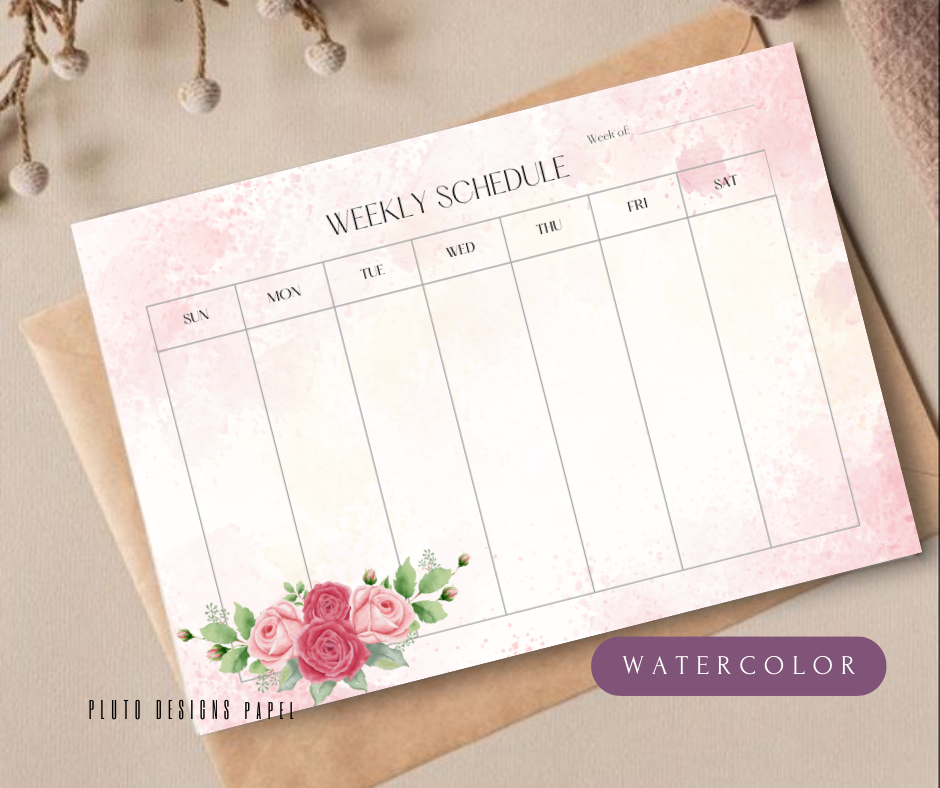 WEEKLY PLANNER MONTHLY CHECKLIST UNDATED PLANNER CALENDAR