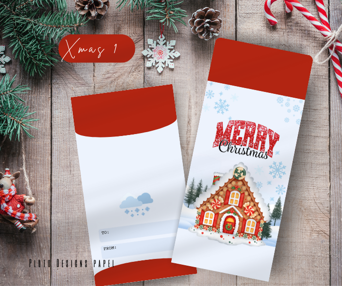 CHRISTMAS MONEY ENVELOPE ANGPAO GIFTS CARDS HOLIDAY XMAS NEW YEAR ELEGANT MINIMALIST | PERSONALIZED