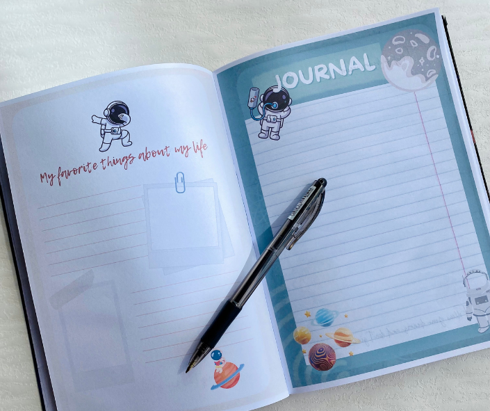 BOYS JOURNAL NOTEBOOK ASTRONAUT THEME STATIONERY JOURNALING BOOK