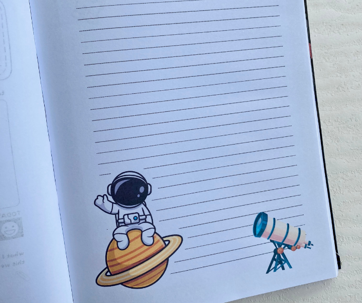 BOYS JOURNAL NOTEBOOK ASTRONAUT THEME STATIONERY JOURNALING BOOK